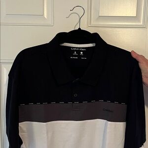 Calvin Klein Men's Polo in Black, Gray, and White